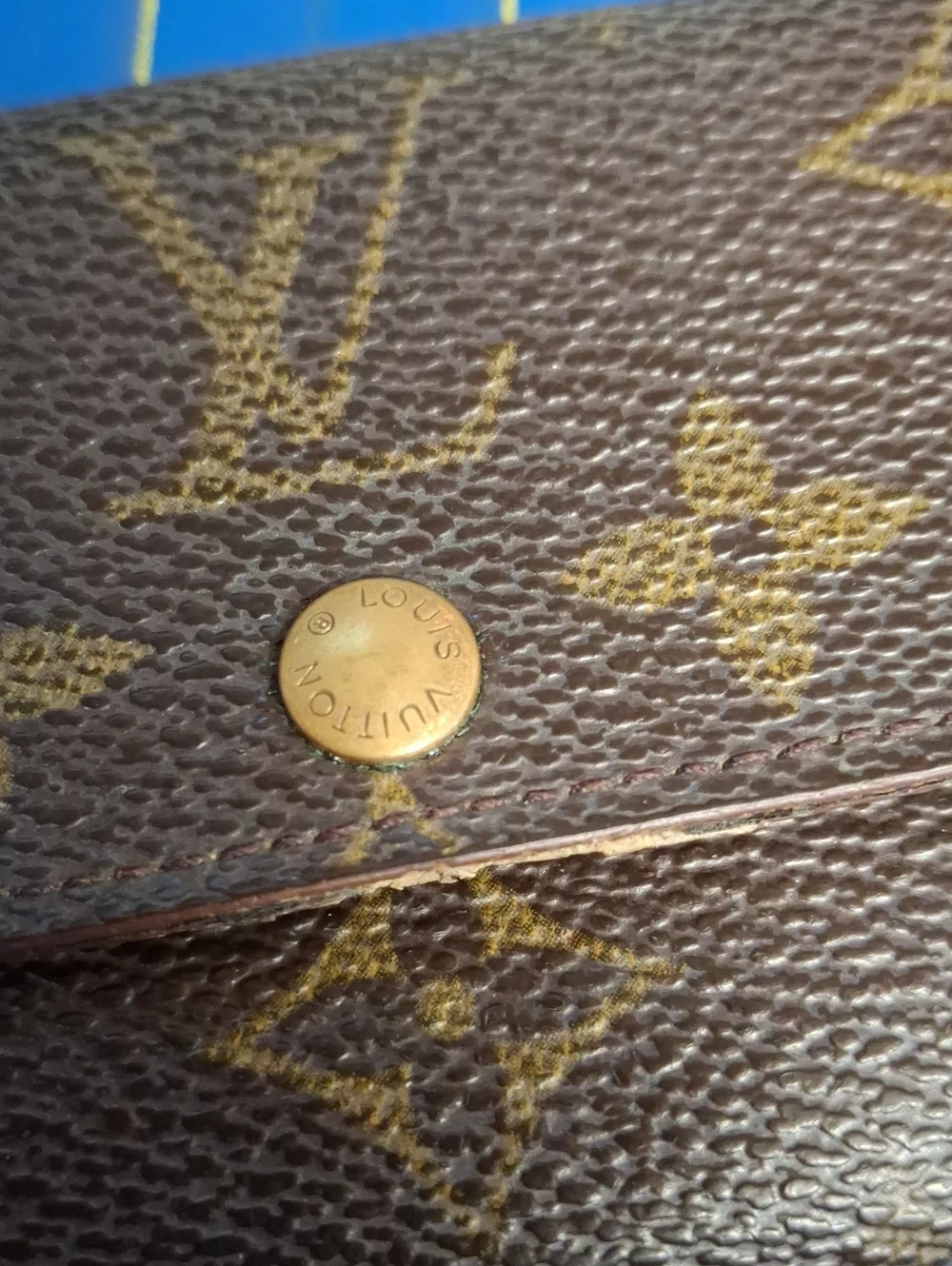 Louis Vuitton Brown Monogram Canvas Snap Wallet 3x4 Preloved